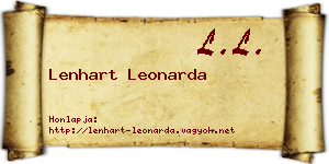 Lenhart Leonarda névjegykártya